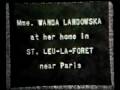 Vintage Wanda Landowska Harpsichord Home Movie 1927