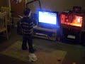 oliver playing mario and sonic at the olympics on the wii