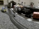 HO UP 4-8-8-4 Big Boy on Carpet Central Lionel Layout. HO UP 4-8-8-4 Big Boy on Carpet Central Lionel Layout.