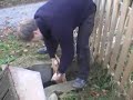Erster Lauf des Wasserrades Historische Mühle Freienhagen