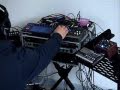 circuit bent yamaha mu5, dsi evolver, and akai ewi