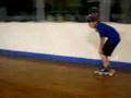 Inline Indoor speed skating practice
