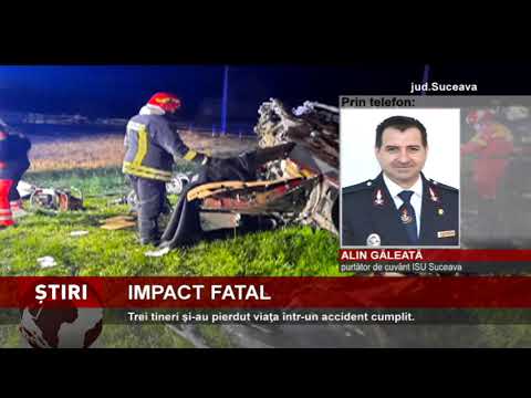 Trei tineri şi-au pierdut viaţa într-un accident cumplit, în judeţul Suceava