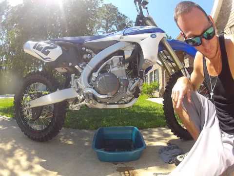 how to drain oil yz450f