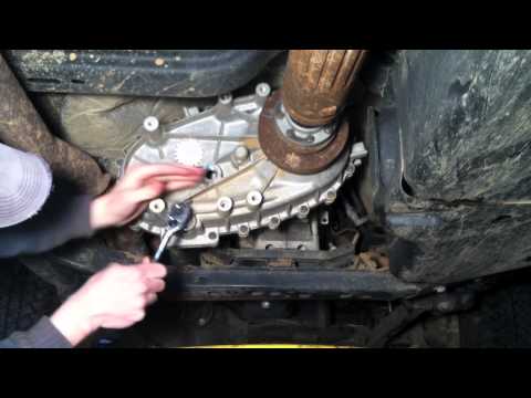 How To Change Transfercase Fluid Jeep Wrangler Unlimited Sahara JK 6 speed