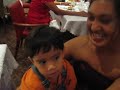 i'm at the world cafe at the fiesta hotel in tumon. we, flores family & some friends, celebrating cassi's birthday. here is rhys saying 