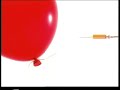 Red balloon and the needle