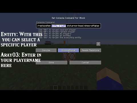 video-linktoworks-Minecraft How To | Put glass on your head - YouTube