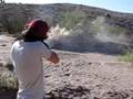 Kirk and Tommy playing in the desert