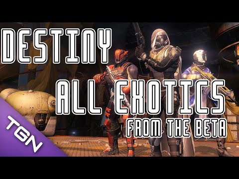 Destiny ALL Exotic/legendary/yellow equipment we found! (Beta) With pictures and stats!