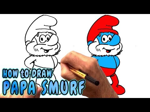 video-linktoworks-How to Draw Papa Smurf (NARRATED)