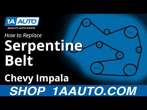 How To Install Replace Engine Serpentine Belt 2006-12 Chevy Impala 3.5L