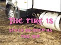 Freightliner Truck stuck in backyard