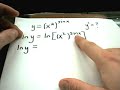 Logarithmic Differentiation - Example 3 Logarithmic Differentiation - Example 3