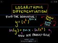 Logarithmic Differentiation -  Example 3