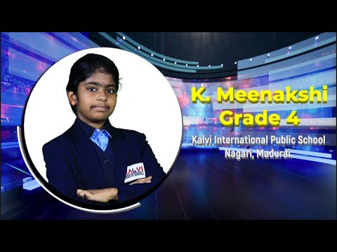 Kalvi Talks | S4 | K. Meenakshi - Grade 4 | Travelling and studying abroad are positive experience