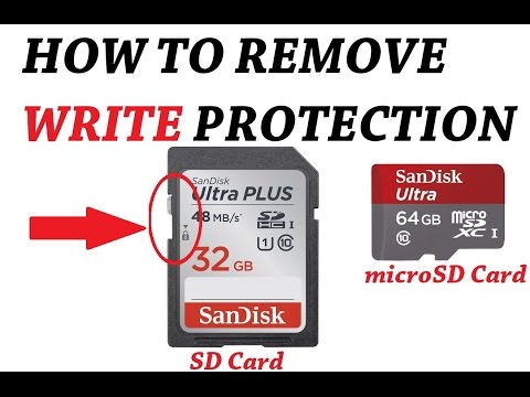 how to remove the write protection on a micro sd card