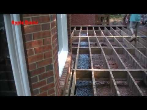 how to drain under a deck