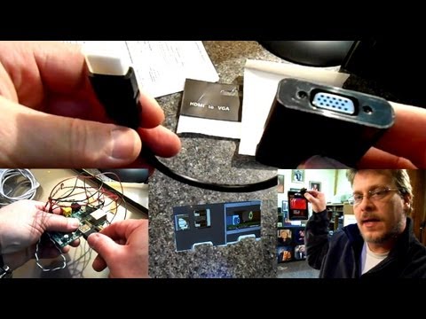 Adapter Konverter - The Raspberry Pi's HDMI output can be converted to VGA with the proper adapter and a small hack to the SD cards config file. This video explains where to get...