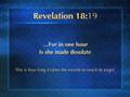 END OF THE WORLD - LONDON 2009 PROPHECY