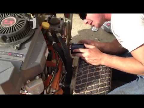 how to change oil in scag freedom z