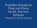 James Galway - Prokofiev Flute Sonata 2nd mvt, Scherzo
