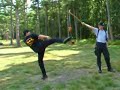 Ed breaks coconut with roundhouse kick Ed breaks coconut with roundhouse kick