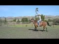 Scott's riding lesson on Ginger