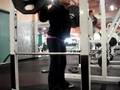 155 lbs. Barbell squat