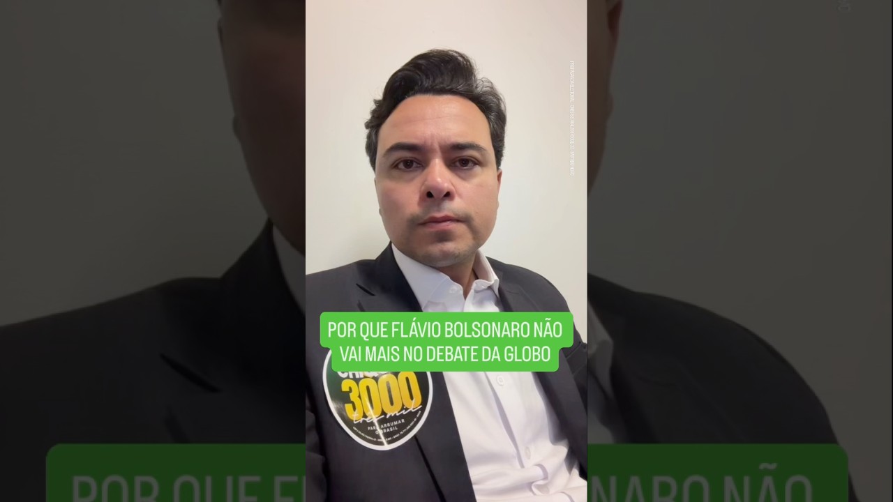 Flávio foi estratégico em não ir mais no debate da Globo!