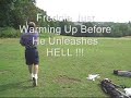 guy trying to play golf
