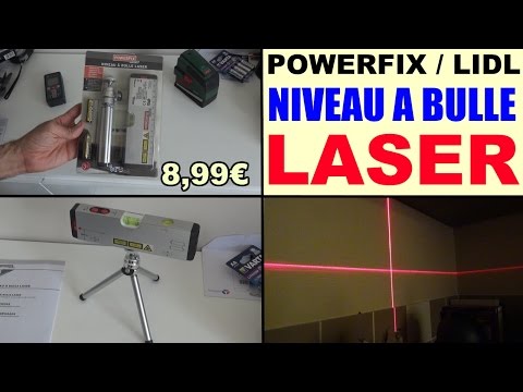 niveau à bulle laser powerfix lidl - waterpas wasserwaage