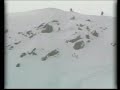 Snowboarder triggers an avalanche