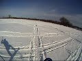 Snowkiting at Grass Lake in Fresh Powder 12m Latitude & 8m Escalade Snow Kiting Kiteboarding - 01-11