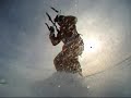 Snowkiting at Grass Lake in Fresh Powder 12m Latitude & 8m Escalade Snow Kiting Kiteboarding - 01-11