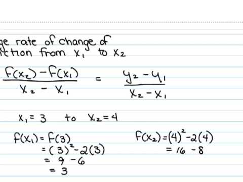 how to determine rate of change