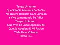 Tengo Un Amor Letra Toby Love ft Rakim y Ken-Y