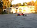 Formula 3 burning tyres