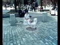 Street drummer gets it on