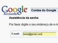 Manutenção da conta - Esqueci minha senha
