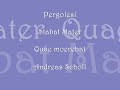 pergolesi   stabat mater   quae moerebat   scholl