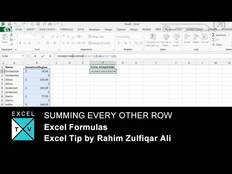 video-linktoworks-Summing Every Other Row - Excel Formula Tips