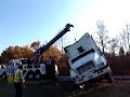 Recycling Truck Roll Over