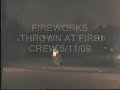 Gang attacks fire crew with fireworks