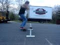 skatebarding my new rail