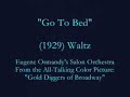 \"Go To Bed\" (1929) Eugene Ormandy - Harold Scrappy Lambert