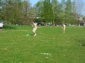 frisbee in the park, but almost everyone drops it