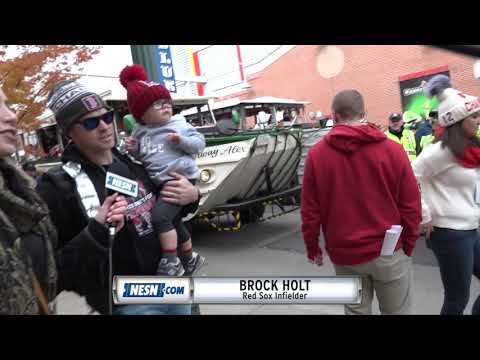 Video: Brock Holt ahead of Red Sox 2018 World Series victory parade