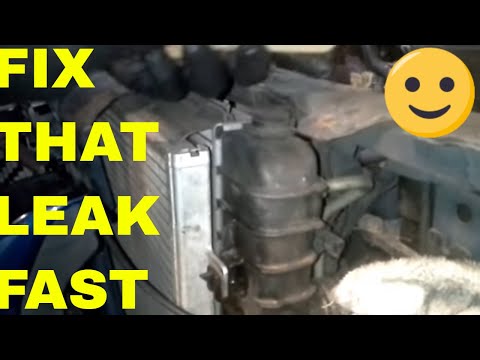 how to fix a plastic radiator leak