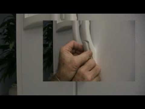 how to tighten door handle on ge refrigerator